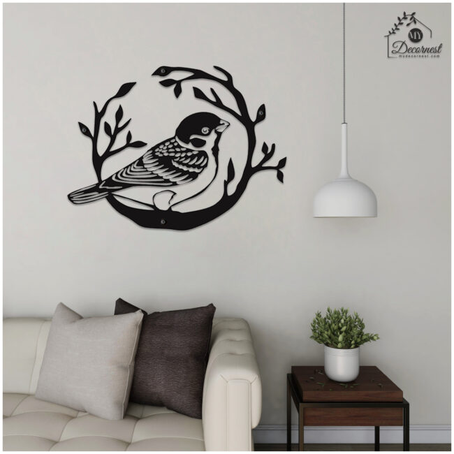 Bird Wall Metal Art | Nature-Inspired Design | Elegant Home & Office Décor | Easy Installation