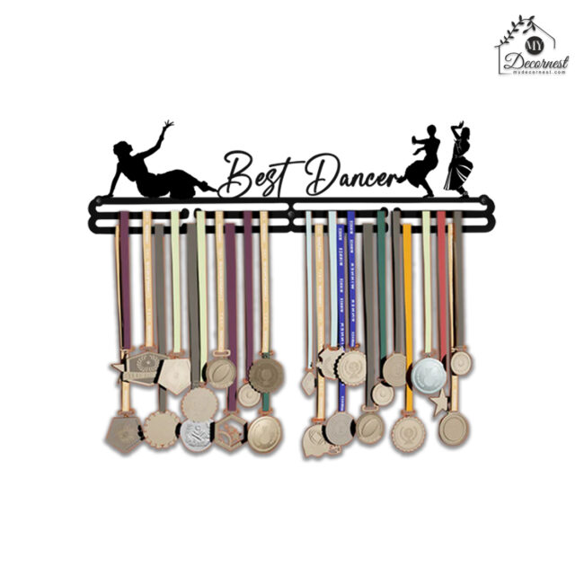 Best Dancer Medal Hanger | Hangs Up to 60 Medals | Sports Medal Wall Display | Medal Holder | Black Glossy Finish Medal - Image 2