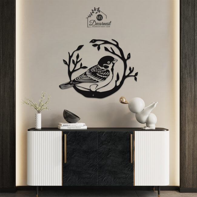 Bird Wall Metal Art | Nature-Inspired Design | Elegant Home & Office Décor | Easy Installation - Image 2