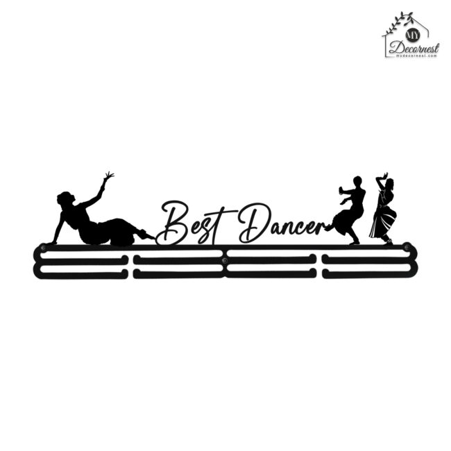 Best Dancer Medal Hanger | Hangs Up to 60 Medals | Sports Medal Wall Display | Medal Holder | Black Glossy Finish Medal - Image 3