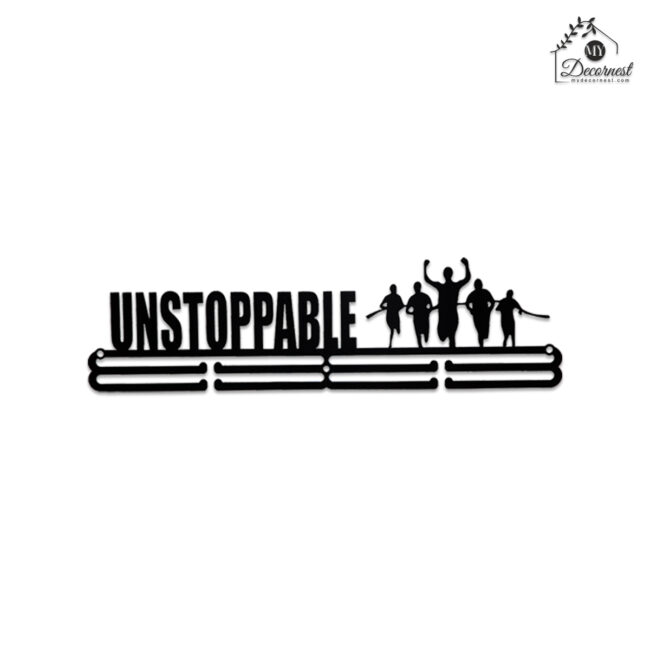 Unstoppable Medal Hanger | Hangs Up to 60 Medals | Sports Medal Wall Display | Medal Holder | Black Glossy Finish Medal - Image 3