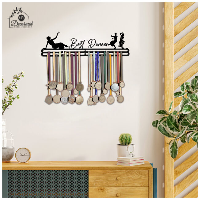 Best Dancer Medal Hanger | Hangs Up to 60 Medals | Sports Medal Wall Display | Medal Holder | Black Glossy Finish Medal - Image 5