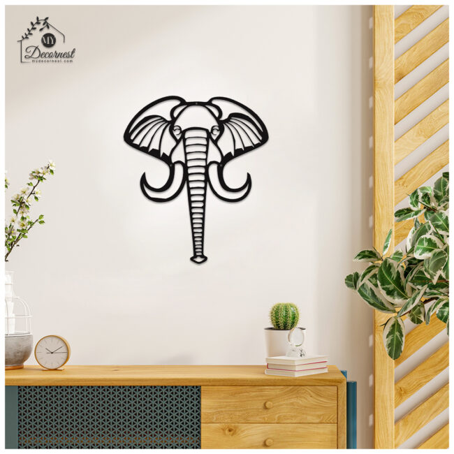 Elephant Face Wall Metal Art | Majestic & Artistic Design | Unique Home Décor | Easy to Mount - Image 4