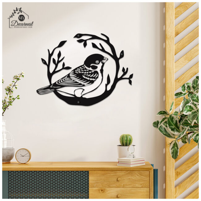 Bird Wall Metal Art | Nature-Inspired Design | Elegant Home & Office Décor | Easy Installation - Image 4