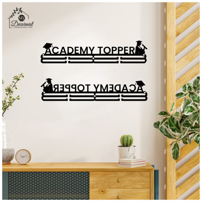 Academy Topper Medal Hanger | Hangs Up to 60 Medals | Sports Medal Wall Display | Medal Holder | Black Glossy Finish Medal - Image 6