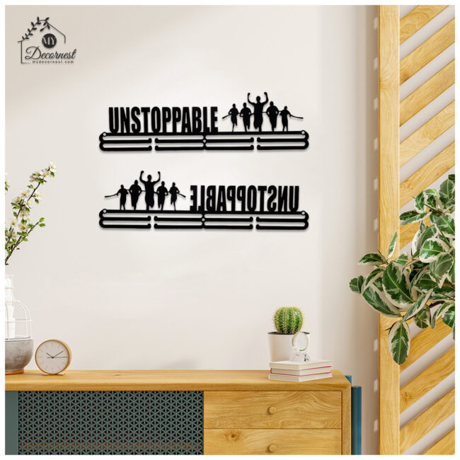 Unstoppable Medal Hanger | Hangs Up to 60 Medals | Sports Medal Wall Display | Medal Holder | Black Glossy Finish Medal - Image 6