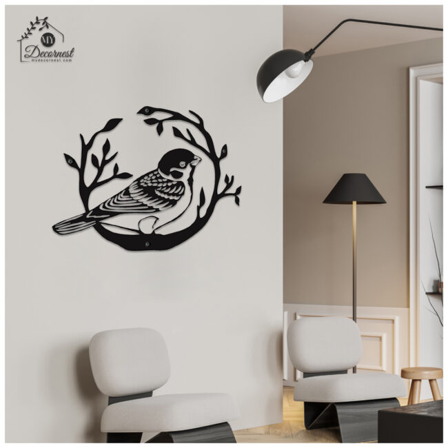 Bird Wall Metal Art | Nature-Inspired Design | Elegant Home & Office Décor | Easy Installation - Image 5