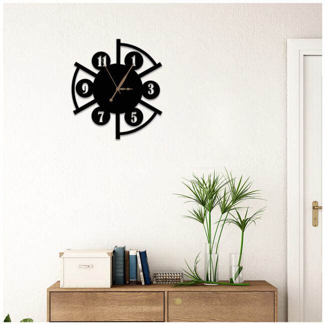 Minimalist One Metal Wall Clock | Modern Premium | Living Room Bedroom | Home Decor | Analog 40 cm