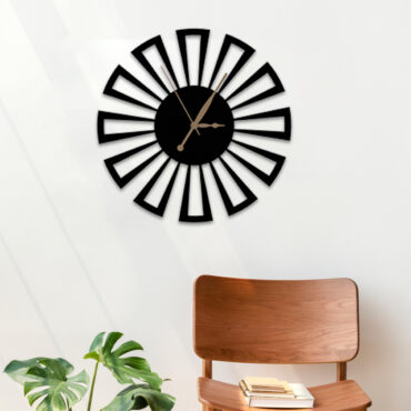 Flower Metal Wall Clock | Modern Premium | Living Room Bedroom | Home Decor | Analog 40 cm