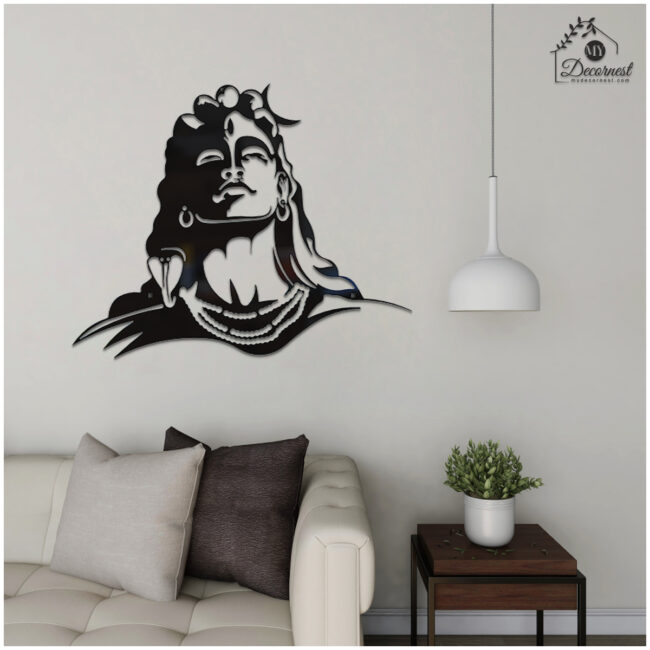 Lord Shiva Wall Art | Divine Spiritual Design | Premium Metal Craft | Elegant Home & Office Décor | Easy Installation