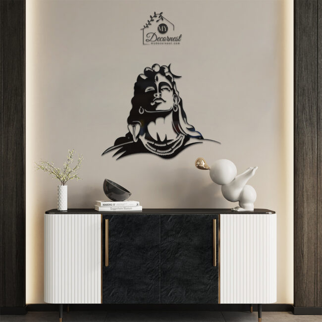 Lord Shiva Wall Art | Divine Spiritual Design | Premium Metal Craft | Elegant Home & Office Décor | Easy Installation - Image 3