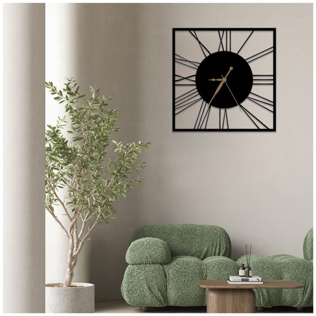 Classic Square Metal Wall Clock | Modern Premium | Living Room Bedroom | Home Decor | Analog 40 cm - Image 5