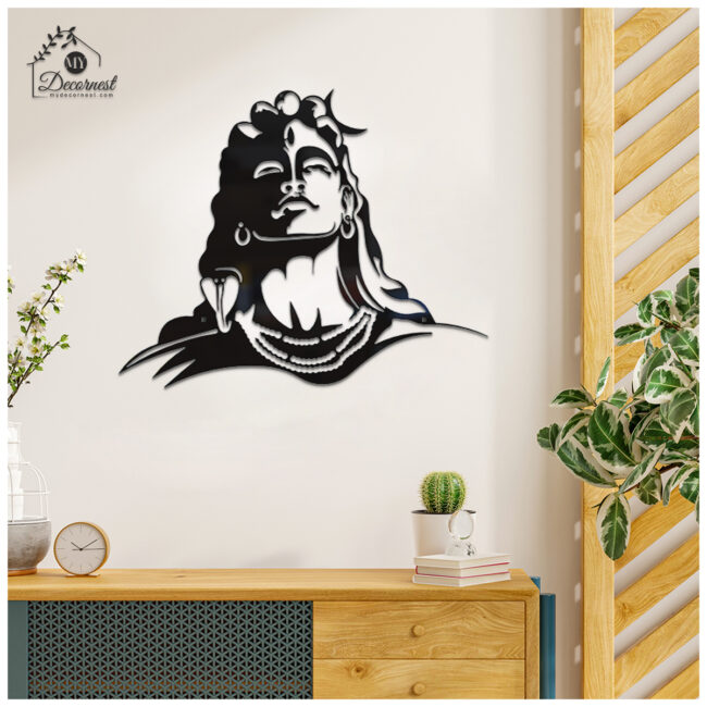 Lord Shiva Wall Art | Divine Spiritual Design | Premium Metal Craft | Elegant Home & Office Décor | Easy Installation - Image 5