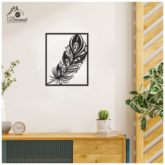 Krishna Feather with Hat Metal Art | Spiritual & Elegant Design | Premium Home Décor | Easy Installation - Image 3