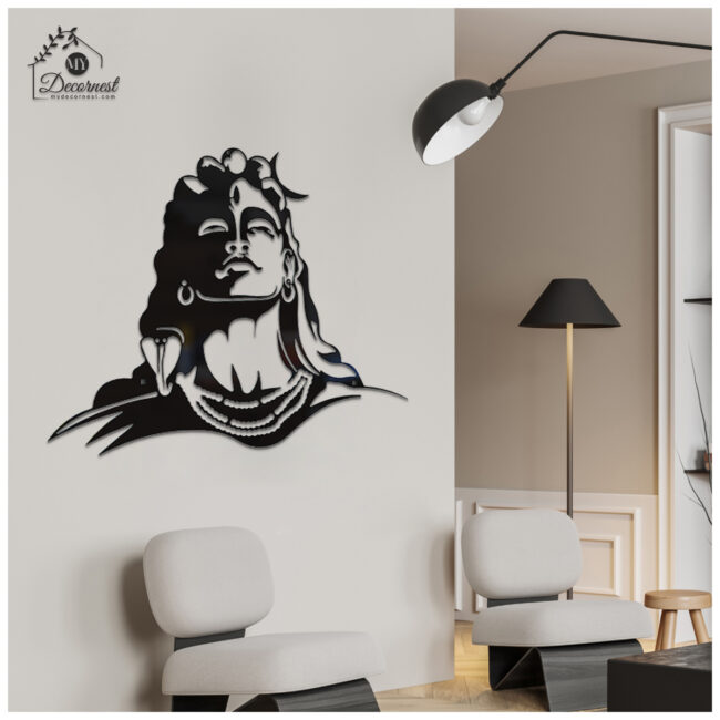 Lord Shiva Wall Art | Divine Spiritual Design | Premium Metal Craft | Elegant Home & Office Décor | Easy Installation - Image 4